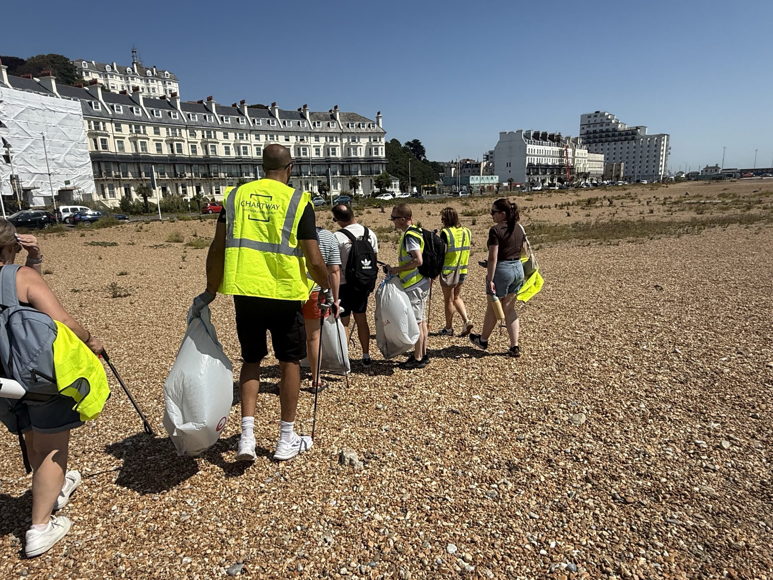 Team Chartway Helps Keep Folkestone Beach Clean